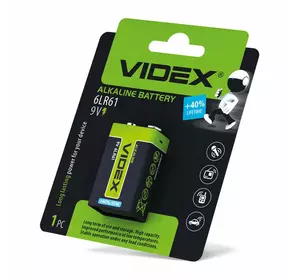 Батарейка Крона Videx Alkaline 9V 6LR61