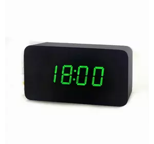 Часы-Будильник VST-863-1-Green с температурой и подсветкой