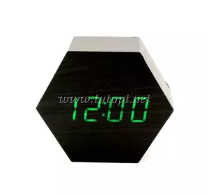 Часы-Будильник VST-876-1-Green с температурой и подсветкой USB/3R3/AAA
