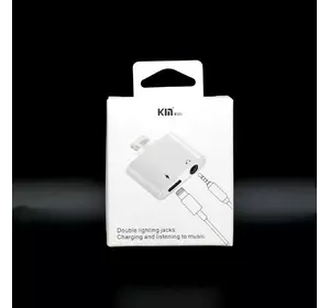 Кабель-переходник 2 в 1 для подключения наушников и зарядки iPhone KY-168