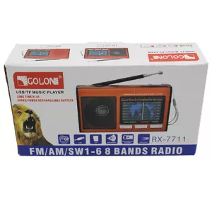 Радиоприёмник Golon RX-7711аккумуляторный, USB/SD проигрыватель