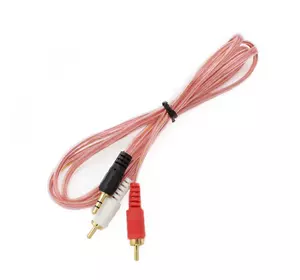 Аудио-видео кабель AV 3.5 Jack (тюльпан 2), (Силикон) 1,5м