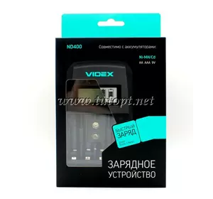 Зарядное устройство для аккумуляторов Videx ND400 на 4 AA/AAA R3/R6 1.2V