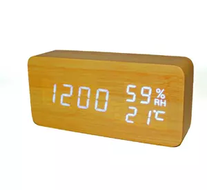 Часы-Будильник VST-862S-3-Blue с температурой и подсветкой