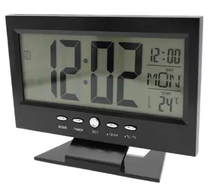 Часы-Будильник DS-8082 с температурой и подсветкой 2*AAA